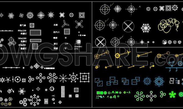 74. Free Download CAD Blocks of Ceiling Lights