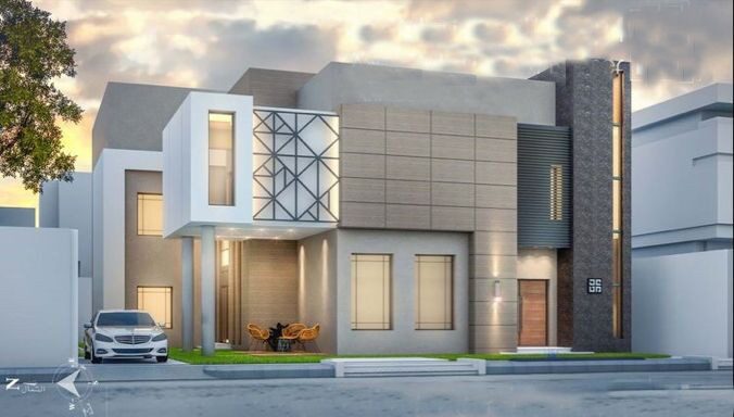 772. Download the free AutoCAD DWG drawings of a modern two-story villa (3)