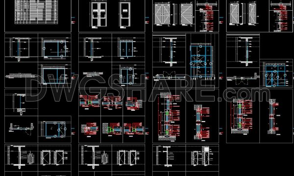 779. Free Download CAD Drawings of Door and Window Details – Complete AutoCAD DWG Files