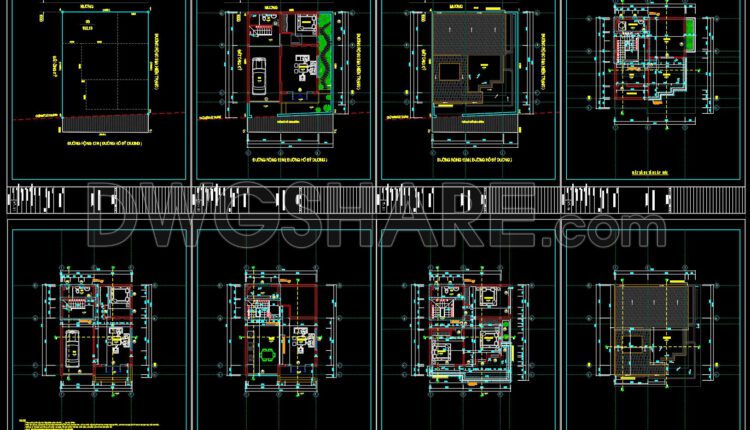 789. Download Free Architectural Layout Plan Drawings Of An 8-meter-frontage Residential House