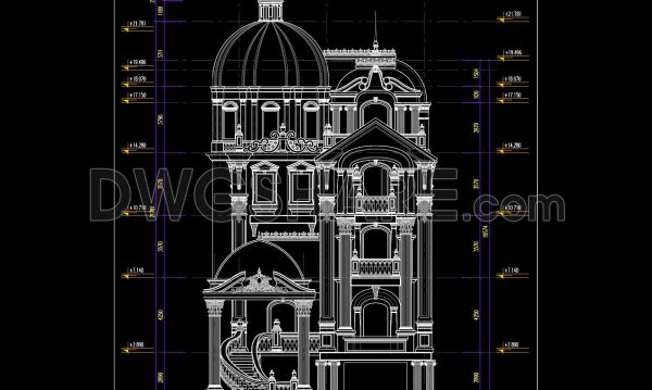 10 months ago
                

                
             2,078799. Free Download Classic European 5-Story Villa Elevation CAD Drawing