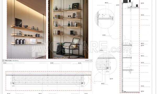 10 months ago
                

                
             63680. Free Download CAD Production Drawing for Living Room Decorative Display Shelf