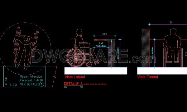 9 months ago
                

                
             280109. Free Download – Detail of a Table for the Disabled (DWG CAD Drawing)