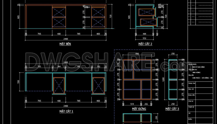 113. Free Download Bedroom Study Desk Detail CAD Drawing (1)
