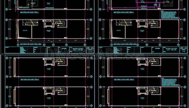 129.-cad-drawings-detailing-the-design-of-water-supply-and-drainage-systems-for-a-9-story-townhouse-1