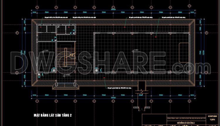130. Free Download CAD Tile Layout Design – Three-Story House Plans (2)