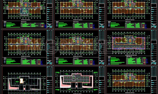 9 months ago
                

                
             799131. Free Download CAD Tile Layout Designs for 8-Story House – Complete Floor Plans