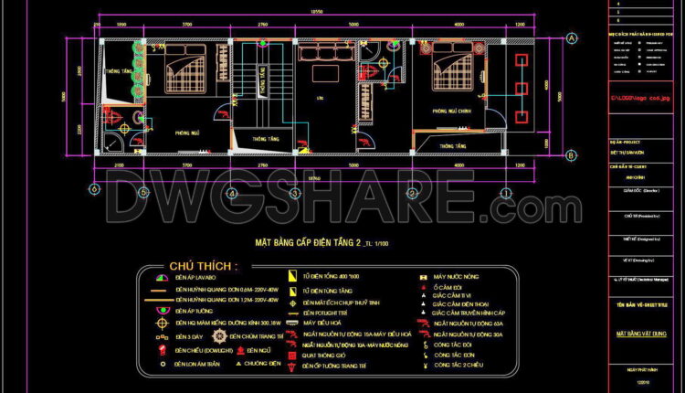 131. Free download electrical and internet cad drawings for 3-storey house (3)