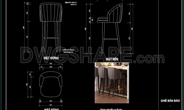 10 months ago
                

                
             339165. Free Download CAD Drawing of Dining Chair – Detailed Front, Side, and Top Views (DWG File)