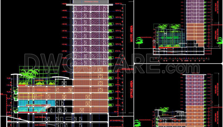 168. Download The Cad Drawings Of The Hacinco 5-star Hotel & Office Complex (3)