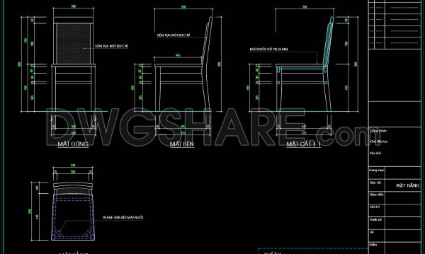 9 months ago
                

                
             232182. Detailed Dining Chair CAD Drawing – Free Download with Dimensions
