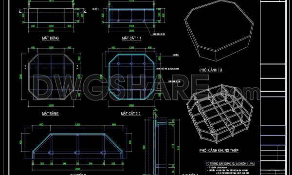 9 months ago
                

                
             410185. Free CAD Drawing Display Cabinet – Steel Frame Structure DWG Design