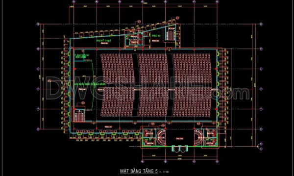 10 months ago
                

                
             1,09521. Free Download 5th Floor Layout CAD Drawing – Multi-Function Performance Hall Building