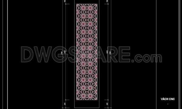 221. Free Download CNC Partition Panel CAD Drawing Detailed Design with Dimensions