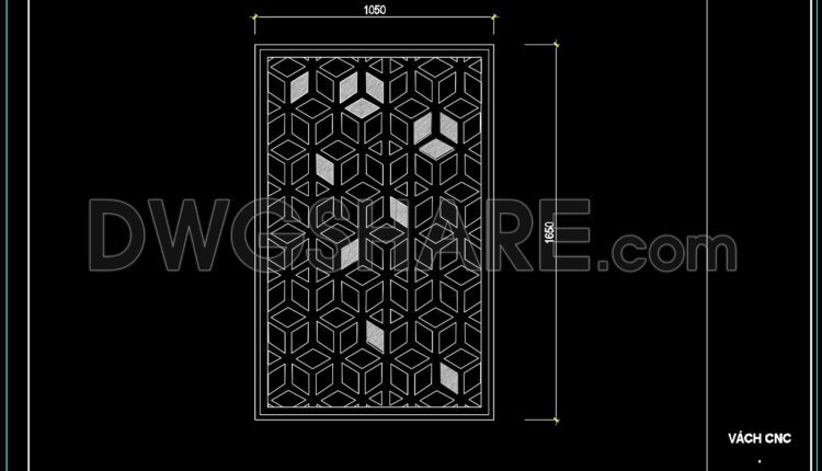 222. Free Download CNC Partition Panel CAD Drawing Detailed Design with Dimensions (1)