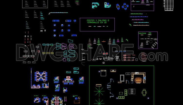 25. Free Download 2D & 3D CAD Block Library of Office Furniture (1)