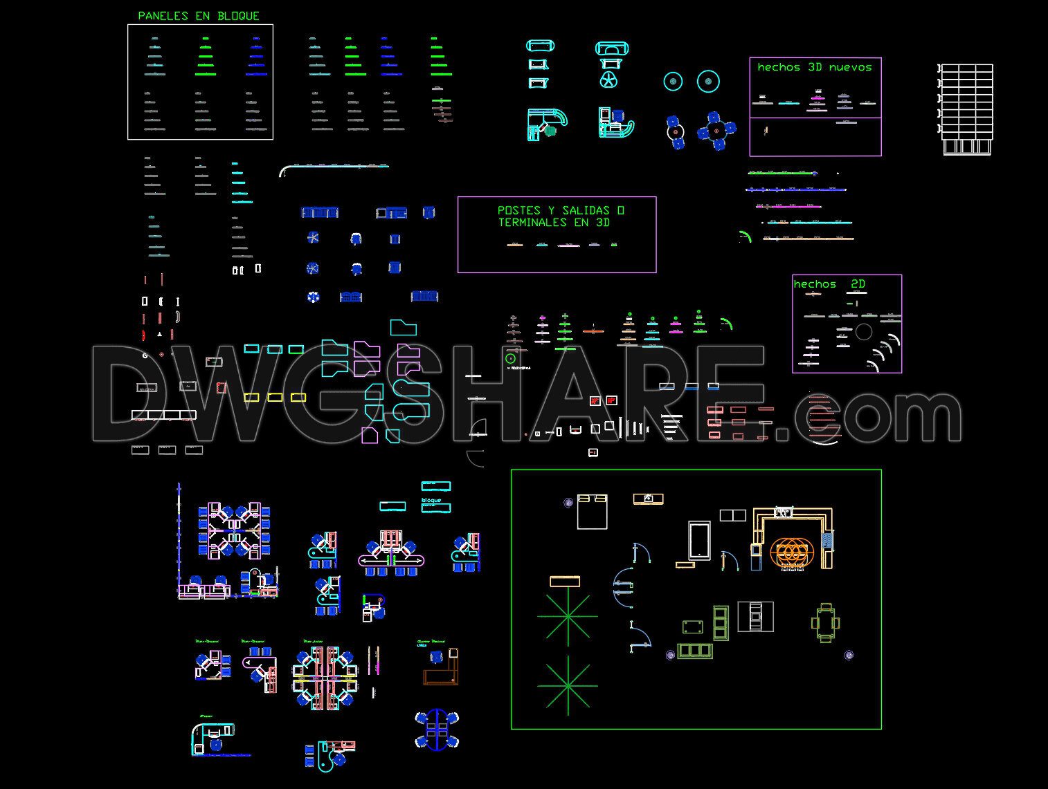 25. Free Download 2D & 3D CAD Block Library of Office Furniture (2)