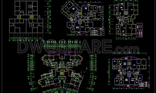 277. Free Download of CAD Drawings for Sample Apartment Floor Plans