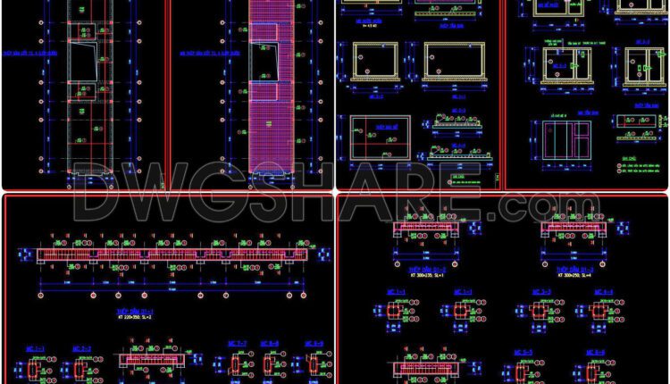 338. Free Download of Structural CAD Drawings for 3.7m x 13.8m Reinforced Concrete Townhouse (1)