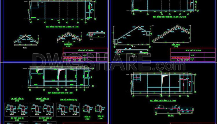 339. Free Download of Structural CAD Drawings for 5m x 15m Reinforced Concrete Townhouse (1)