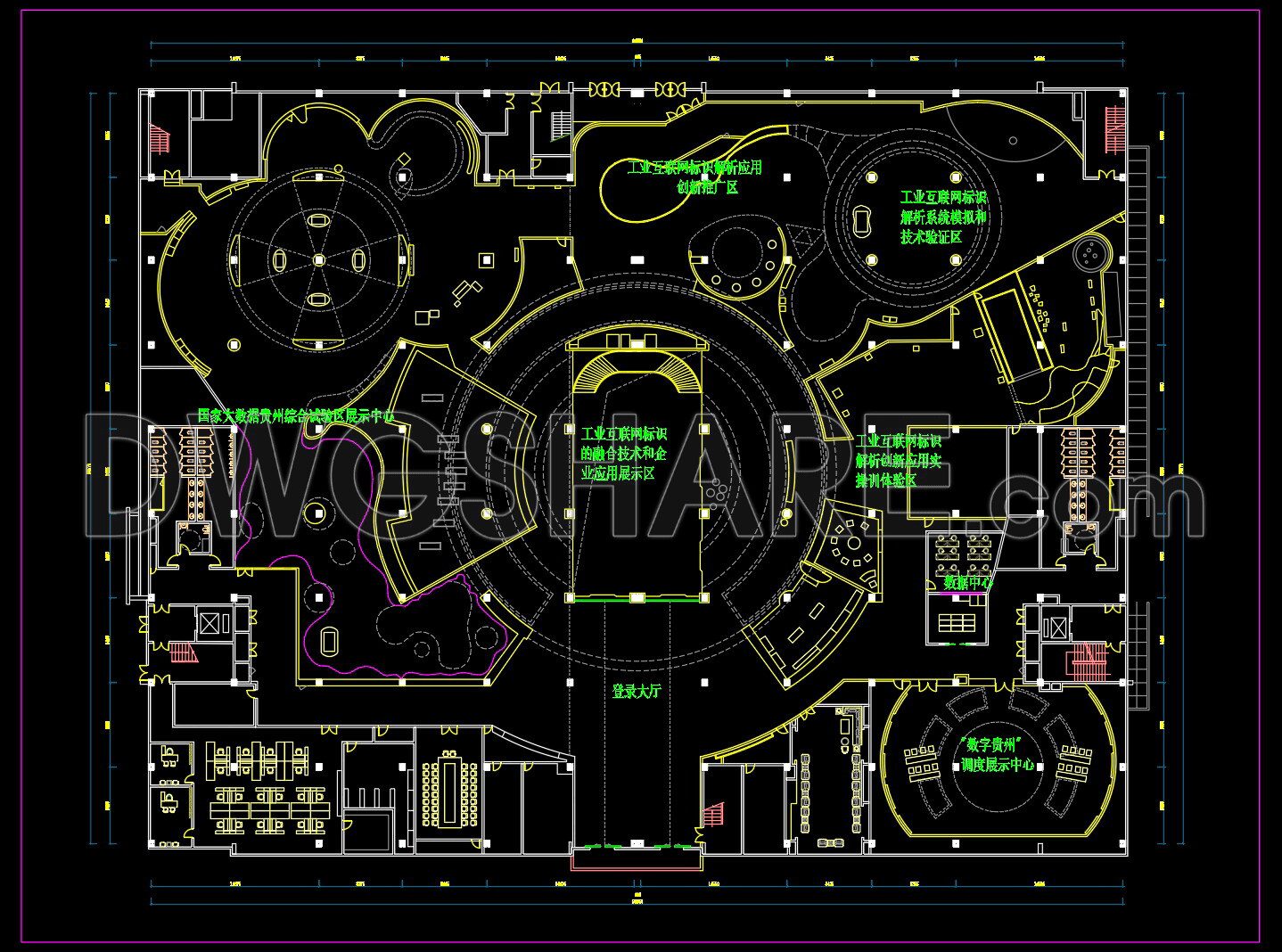 34. Guizhou Industrial Science and Technology Exhibition Hall - Floor Plan – Free CAD Drawing Download (1)