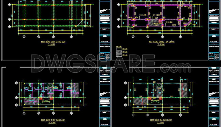 340. Free Download of Structural CAD Drawings for 6m x 17.5m Reinforced Concrete Townhouse (5)