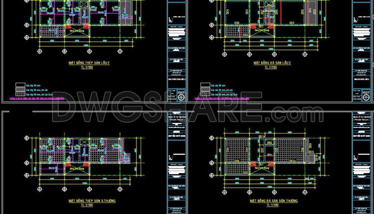 340. Free Download of Structural CAD Drawings for 6m x 17.5m Reinforced Concrete Townhouse (4)