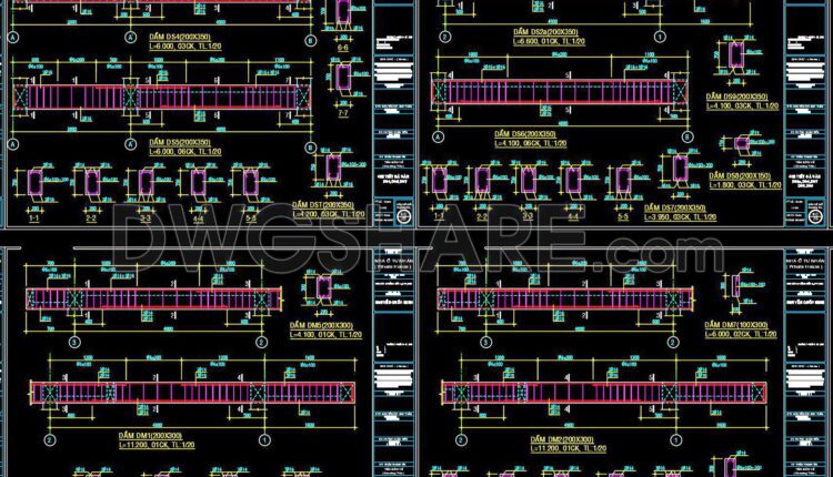 340. Free Download of Structural CAD Drawings for 6m x 17.5m Reinforced Concrete Townhouse (2)