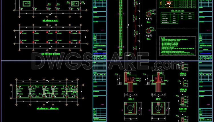 341. Free Download of Structural CAD Drawings for 5m x 23m Reinforced Concrete Townhouse (5)