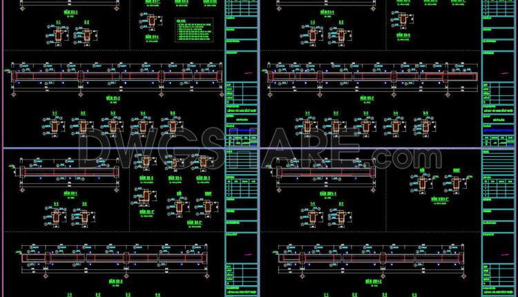 341. Free Download of Structural CAD Drawings for 5m x 23m Reinforced Concrete Townhouse (2)