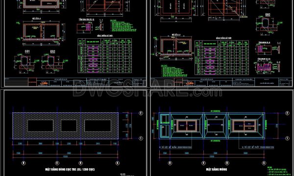 342. Free Download of Structural CAD Drawings for 3.7m x 15.5m Reinforced Concrete Townhouse