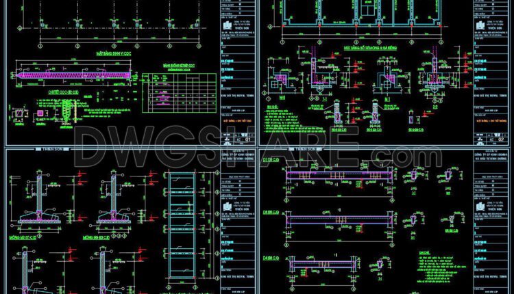 347. Free Download of Structural CAD Drawings for 5m x 20m Reinforced Concrete Townhouse (4)