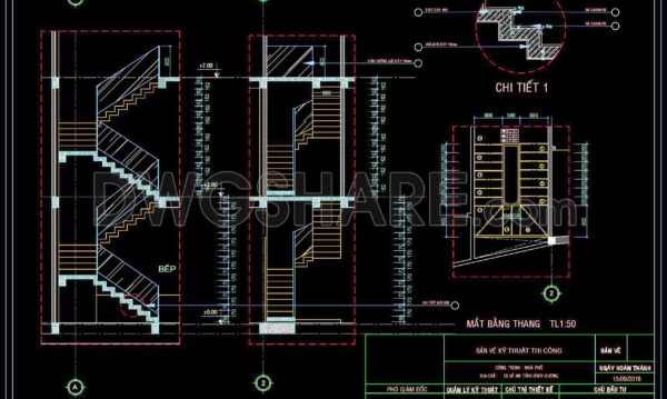 351. Download Detailed CAD Staircase Designs for Townhouses for Free