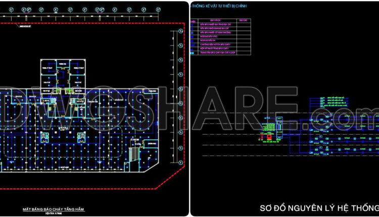 354. Download Cad Fire Protection Design Drawings For A 3-story Office Building (6,785 M2) (2)