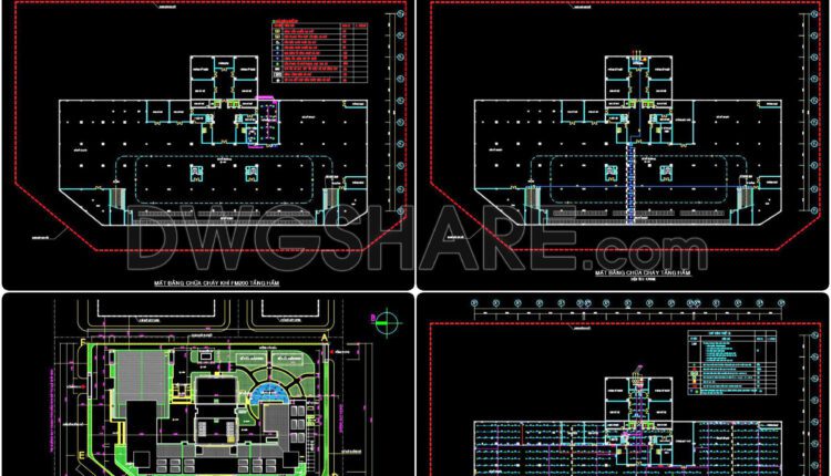 354. Download Cad Fire Protection Design Drawings For A 3-story Office Building (6,785 M2) (3)