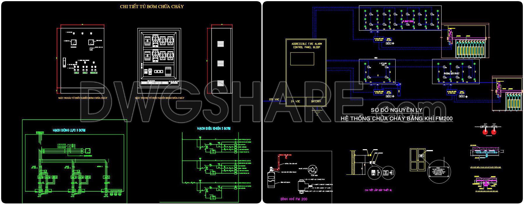 354. Download Cad Fire Protection Design Drawings For A 3-story Office Building (6,785 M2) (5)