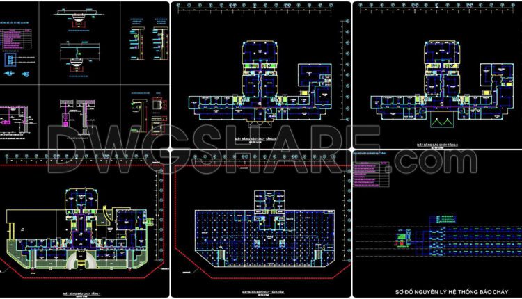 354. Download Cad Fire Protection Design Drawings For A 3-story Office Building (6,785 M2)