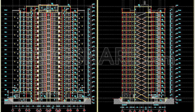 37. Download Architectural Cad Drawings Of A 20-floor Residential Apartment Building (5)