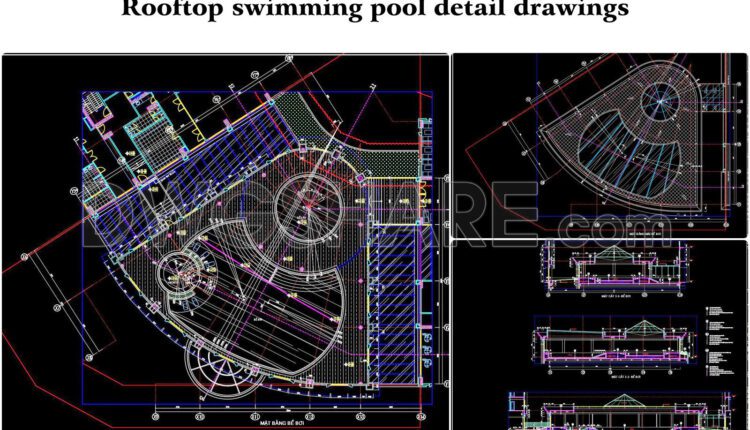 39. Rooftop Swimming Pool Detail Drawings