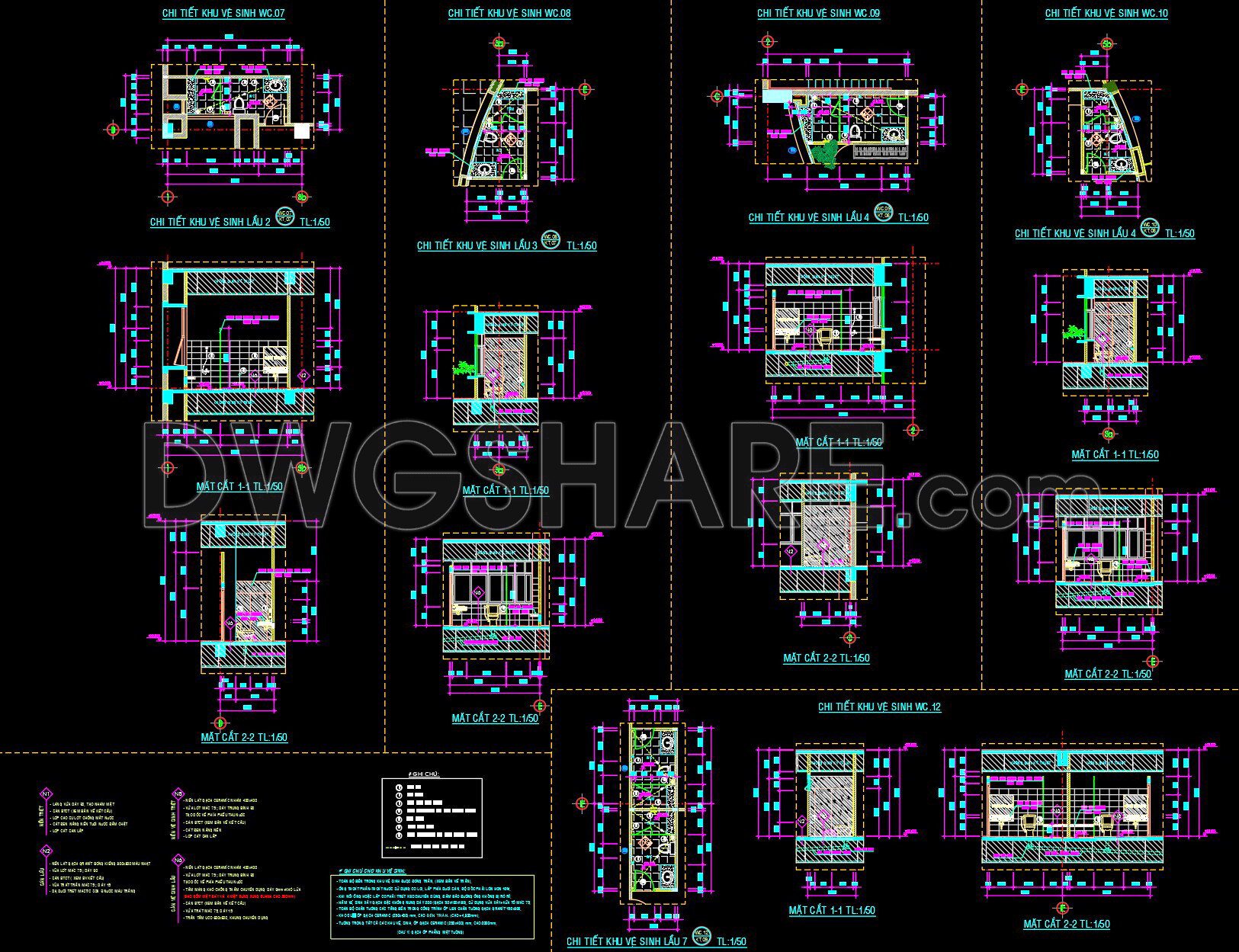418. Download Free CAD Blocks – Public Toilet and Washroom Details (1)
