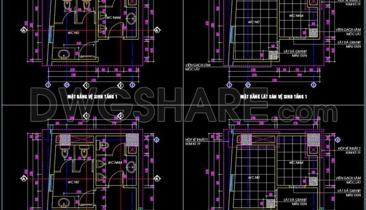 425. Download Free CAD Blocks – Public Toilet and Washroom Details (4)