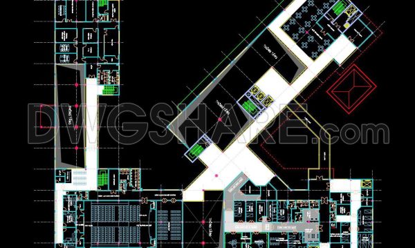43. Free Download Single-Story Hospital Architectural CAD AutoCAD DWG Drawings
