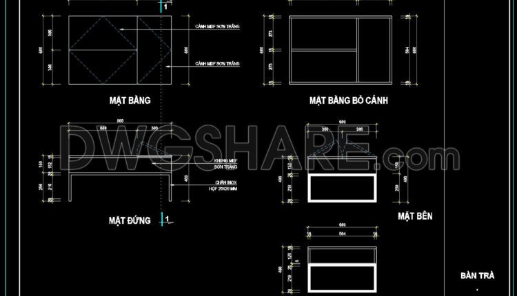 43. Free download of CAD drawings for living room coffee table details (1)