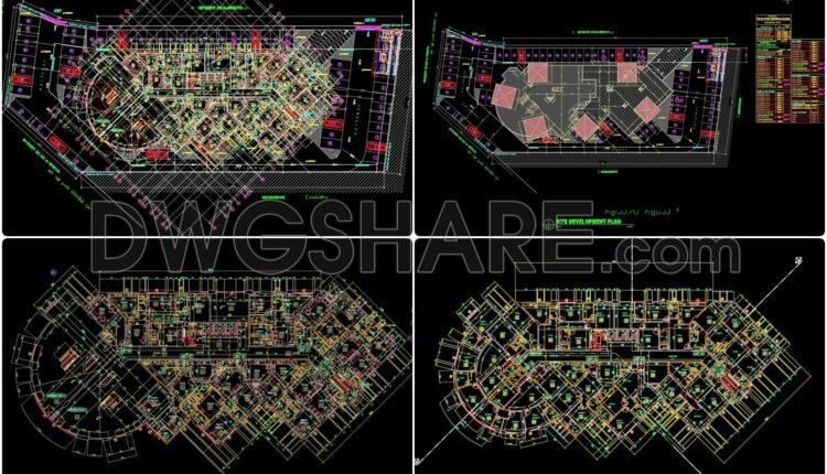 44. Download 10-story Apartment Building Architectural Autocad Dwg Drawings (1)