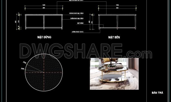9 months ago
                

                
             24644. Free download of CAD drawings for living room coffee table details