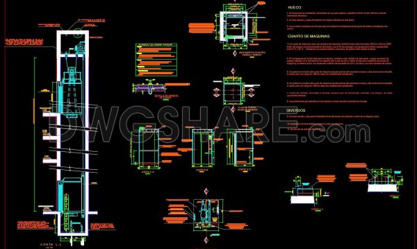 10 months ago
                

                
             1,664463. Free CAD Template Elevator Elevation and Section Plans (DWG)