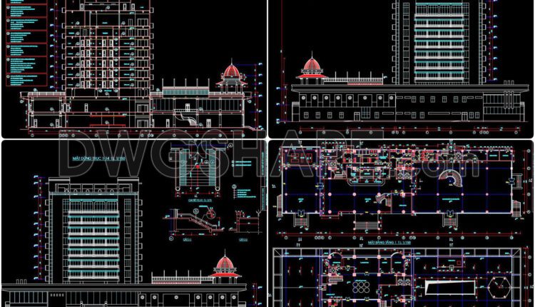 47. Download Architectural Cad Drawings Of An Administrative And Media Center Building (3)