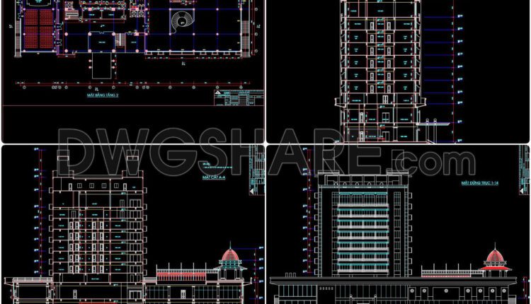 47. Download Architectural Cad Drawings Of An Administrative And Media Center Building (5)