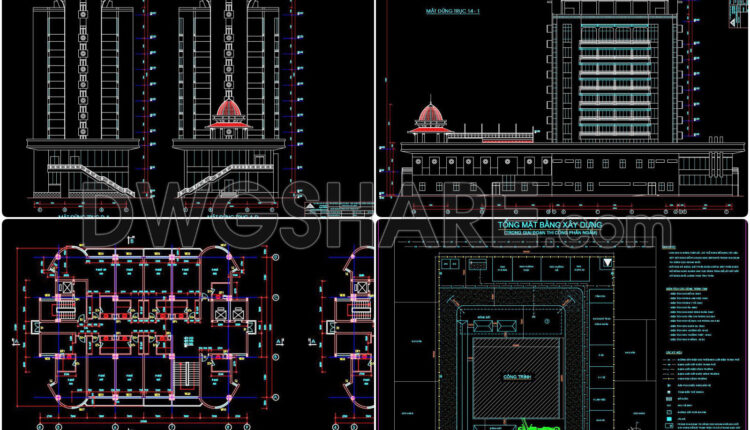 47. Download Architectural Cad Drawings Of An Administrative And Media Center Building (6)