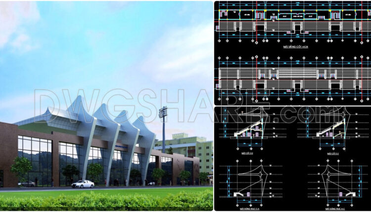 48. Download Exterior Stadium Grandstand Design Autocad Dwg Drawing (1)
